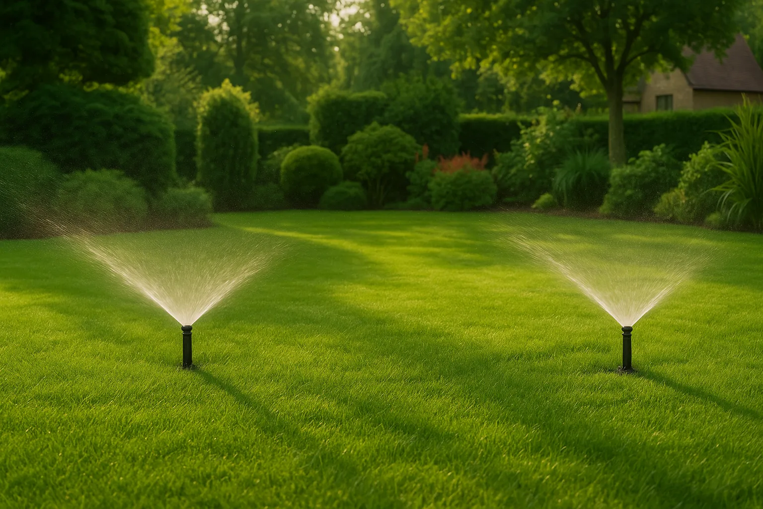 Aspersors en funcionament